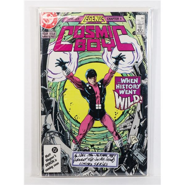 DC COSMIC BOY. NUMBER 1 DECEMBER 1986 TO NUMBER 4