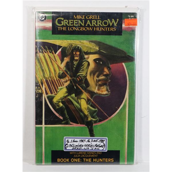 DC GREEN ARROW NUMBER 1 AUGUST 1987 TO NUMBER 3