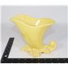 Image 1 : MCCOY POTTERY VASE, CORNOCOPIA YELLOW STAMPED. 7"