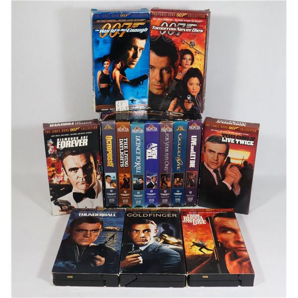 LOT OF FOURTEEN JAMES BOND 007 VHS MOVIES