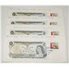 Image 1 : #73 1973  CANADA $1 ONE DOLLAR BILL SEQUENCE LOT