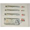 Image 2 : #73 1973  CANADA $1 ONE DOLLAR BILL SEQUENCE LOT