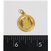 Image 1 : #118 3.9 G 24K .9999 GOLD CHINESE MEDALLION DOG