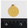 Image 2 : #118 3.9 G 24K .9999 GOLD CHINESE MEDALLION DOG
