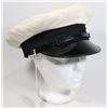 Image 1 : #146 BRITISH NAVY MILITARY COLD WAR ERA PEAKED CAP