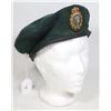 Image 1 : #149 CANADIAN MILITARY BERET GREEN W/  BADGE RCCS
