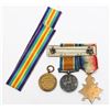 Image 2 : #177 WW1 BRITISH MINIATURE MEDAL TRIO WORN