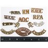 Image 1 : #279 LOT OF 12 WW1 WW2 BRITISH SHOULDER TITLES