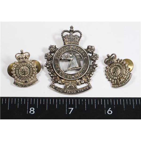 #305 CANADA SHERBROOK REGIMENT CAP BADGE COLLAR