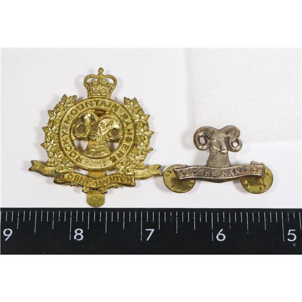 #310 CANADIAN ROCKY MOUNTAIN RANGERS CAP BADGE