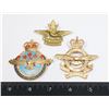 Image 1 : #319 LOT OF 3 ROYAL CANADIAN AIR FORCE CAP BADGE