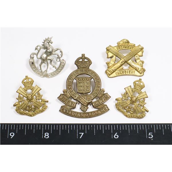 #326 WW2 49TH EDMONTON REGIMENT COLLAR BADGES +