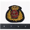 Image 1 : #393 WW2 NAVY PEAKED CAP BADGE W/ METAL ANCHOR