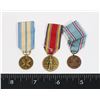 Image 1 : #417 LOT 3 MINIATURE UNITED STATES MILITARY MEDALS