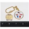 Image 1 : #419 D-DAY VETERAN 50TH ANNIVERSARY PIN + KEYCHAIN