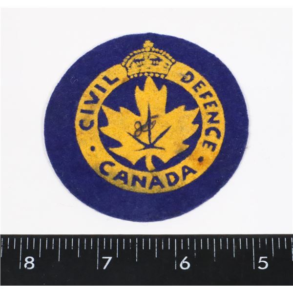 #423 CIVIL DEFENCE CANADA HOMEFRONT PATCH CLOTH