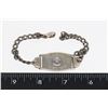 Image 1 : #455 WW2 RCAF STERLING SILVER ID BRACELET NAMED