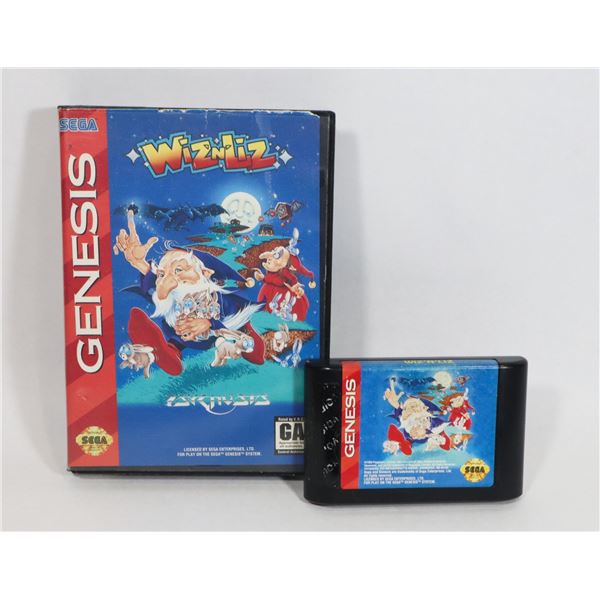 #853 SEGA GENESIS WIZ 'N' LIZ BOXED GAME PSYGNOSIS