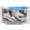 Image 1 : #947 REVELL CHEVY VAN RACE CAR TRAILER 1:24 SCALE