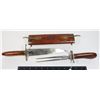 Image 1 : #1100 INDIAN KNIFE/ FORK LARGE SIZE WOOD SCABBARD