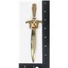 Image 1 : #1109 LETTER OPENER SWORD  BRASS NEWQUAY ENGLAND