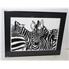 Image 1 : #1150 FRAMED ZEBRA 2 PRINT 1990  #36/106 ART WORK