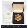 Image 1 : #1172 1988 CALGARY HOST CITY MEDAL CASED W/ COA
