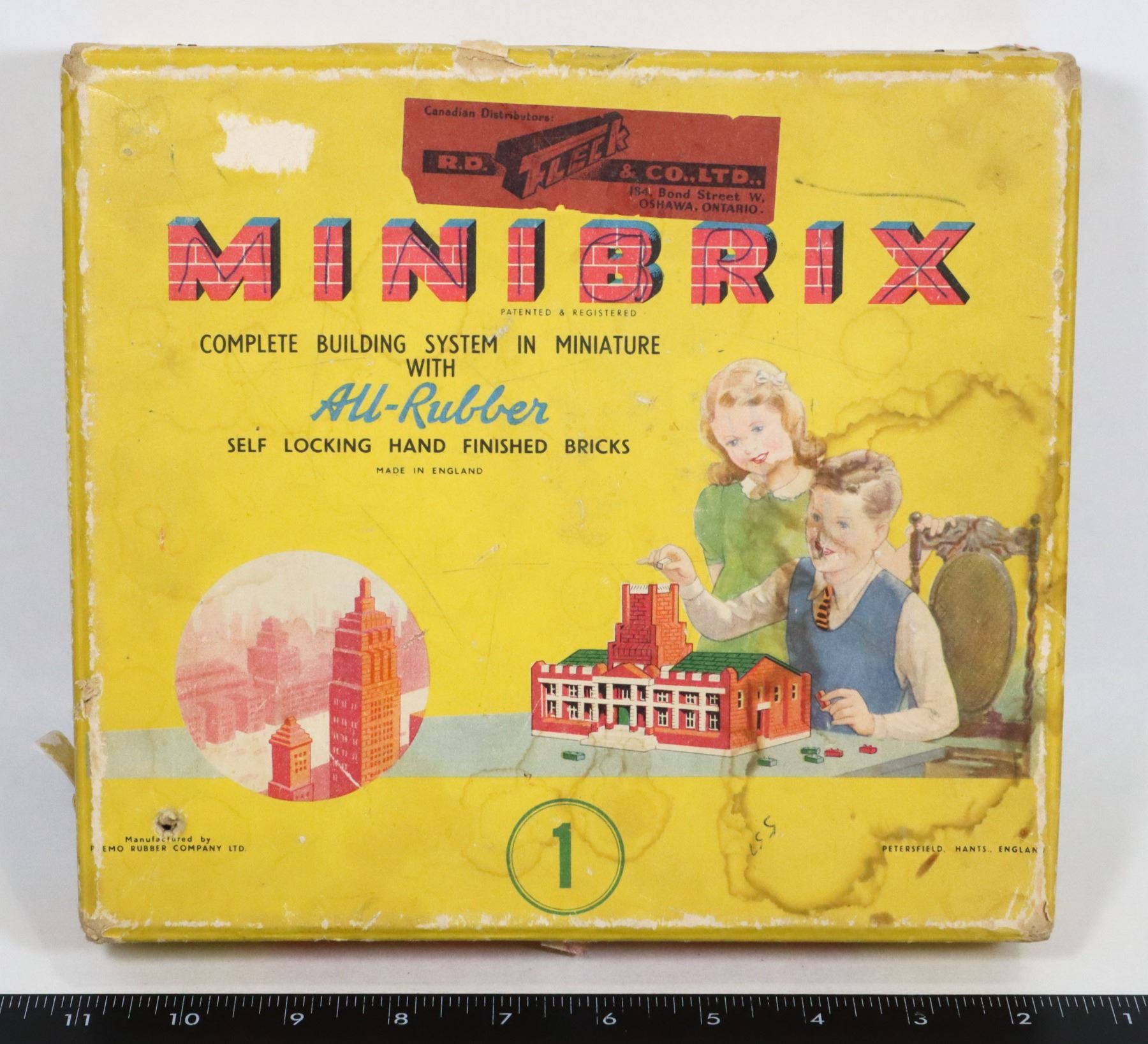 Minibrix #1201 MINIBRIX 1950'S BOXED BUILDING SYSTEM TOY