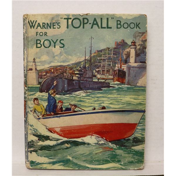 #1240 WARNE'S TOP-ALL BOOK FOR BOYS 1920'S 1930'S