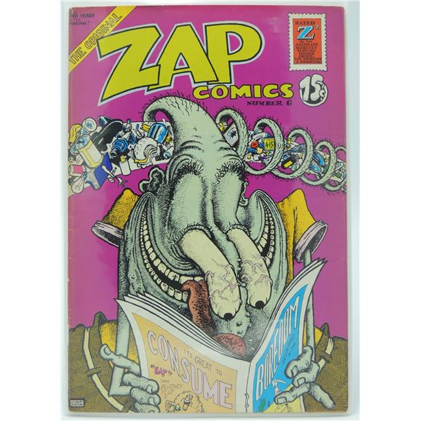 #1357 ZAP COMIC #6 COMIX 1971 COMIX