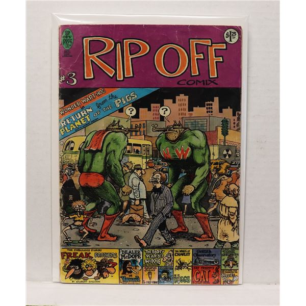 #1371 RIP OFF PRESS RIP OFF COMIX #3 1978 WORN