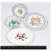 Image 1 : LOT OF 2 FLORAL PATTERN PLATES SIGNED ON BACK &