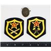 Image 1 : PAIR SOVIET USSR CCCP MILITARY CLOTH PATCH SOLD W/