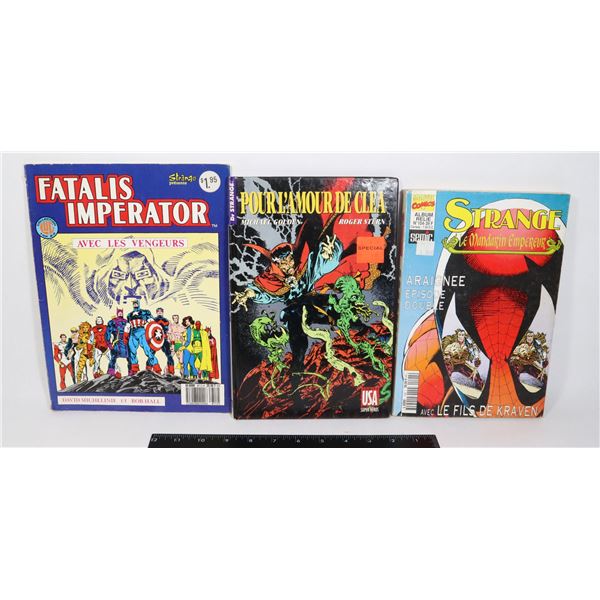 LOT OF 3 FRENCH MARVEL BOOKS INCLUDES FATALIS