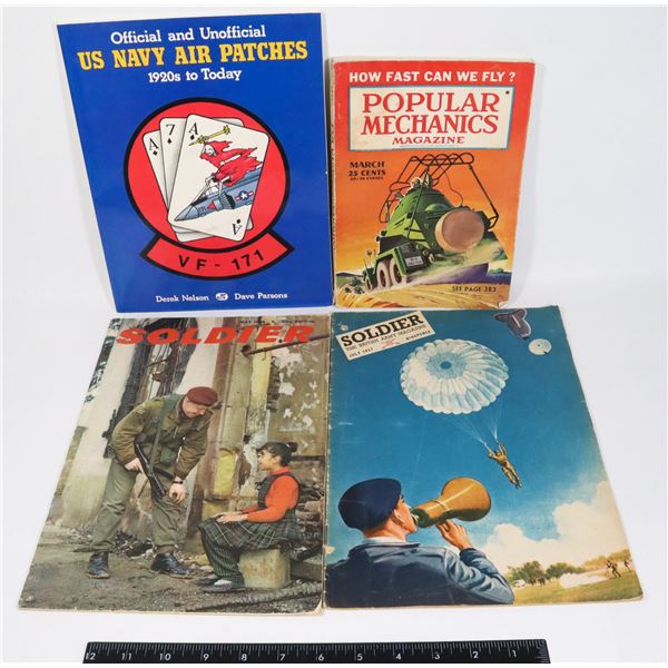 LOT OF 3 BOOKS INCLUDES US NAVY AIR PATCHES 1920