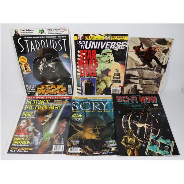 LOT OF 5 VINTAGE STAR WARS MAGAZINES SOLD W/ STAR