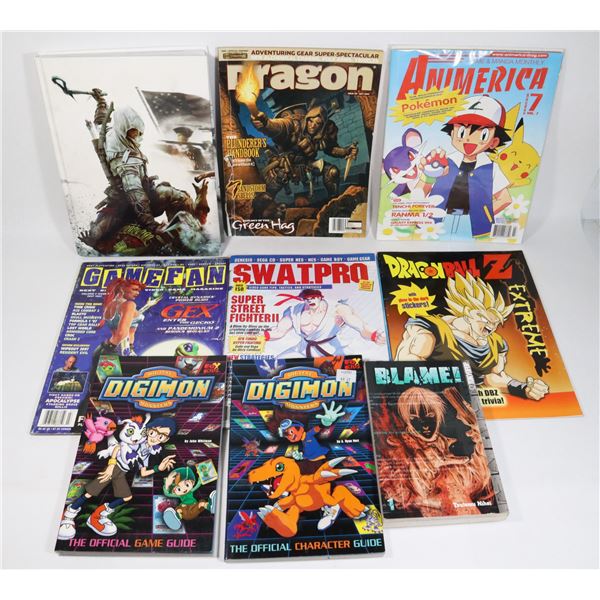 LARGE LOT OF ASSORTED ANIME AND VIDEO GAMES