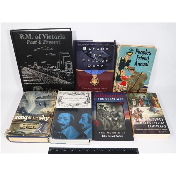 7 ASSORTED BOOKS INCLUDES BEYOND THE CALL OF DUTY