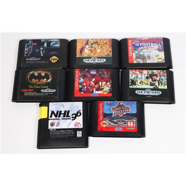 LARGE LOT OF ASSORTED SEGA GAMES, BATMAN