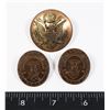 Image 1 : WW2 AMERICAN PEAKED CAP BADGE INSIGNIA SOLD W/