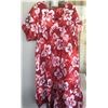 Image 2 : Qty 2 New 3X Ali'i Fashions Hawaii MuuMuu Dresses - Black & Red Polyester (52" bust/44"L)