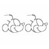 Image 2 : Qty 10 Pair New Fashion Mickey Mouse Silver-Tone Metal Pierced Earrings