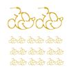 Image 1 : Qty 10 Pair New Fashion Mickey Mouse Gold-Tone Metal Pierced Earrings