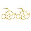 Image 2 : Qty 10 Pair New Fashion Mickey Mouse Gold-Tone Metal Pierced Earrings