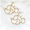 Image 4 : Qty 10 Pair New Fashion Mickey Mouse Gold-Tone Metal Pierced Earrings