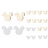 Image 1 : Qty 10 Pair Small Mickey Mouse Metal Stud Earrings (6 Gold-Tone/4 Silver-Tone)