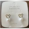 Image 2 : Qty 8 Pair Mickey Mouse Earrings (3 Faux Pearl/3 Clear Stone/2 Plastic)