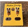 Image 4 : Qty 8 Pair Mickey Mouse Earrings (3 Faux Pearl/3 Clear Stone/2 Plastic)