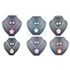 Image 1 : Qty 6 New Fimo Polymer Clay Plumeria Flower Necklace & Earrings Sets: Red, White, Blue, Purple, Pink