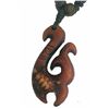 Image 4 : Qty 5 New Resin Faux-Wood Motif Fish Hook Necklaces w/ Adjustable String Chokers, Misc Designs